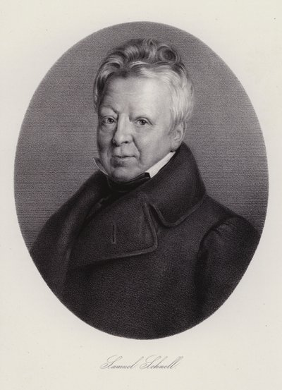 Samuel Ludwig Schnell, avvocato svizzero (incisione) da Swiss School