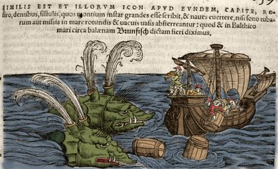 Mostri marini, illustrazione da 