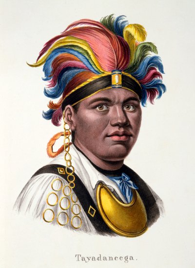 Tayadaneega: Capo di una delle isole del Pacifico, da Studio etnologico di vari tipi razziali di vari continenti, di C.I. Brodtmann, 1824 da Swiss School