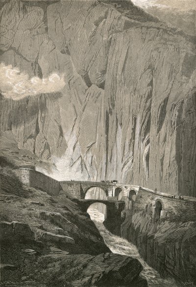 Il Ponte del Diavolo. Strada del San Gottardo, Gola di Schöllenen da Swiss School
