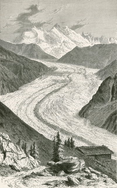 Il ghiacciaio del Gorner e il Monte Rosa da Swiss School