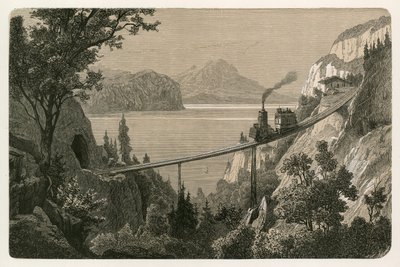 La ferrovia del Rigi, verso il Monte Pilatus da Swiss School