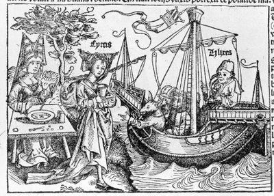 Ulisse e i suoi compagni trasformati in maiali dalla maga Circe - in Cosmographia di Sebastian Munster, Basilea 1558 da Swiss School
