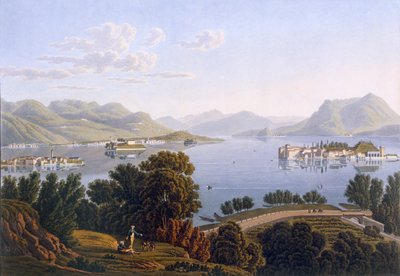 Veduta del Lago Maggiore e delle Isole Borromee, da Voyage Pittoresque de Geneve a Milan, 1819 da Swiss School