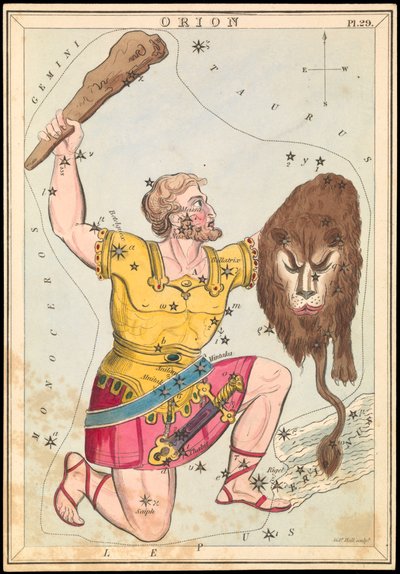 Orione, c.1825 da Sydney Hall