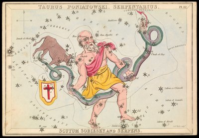 Taurus Poniatowski, Serpentarius, Scutum Sobiesky e Serpens, c.1825 da Sydney Hall