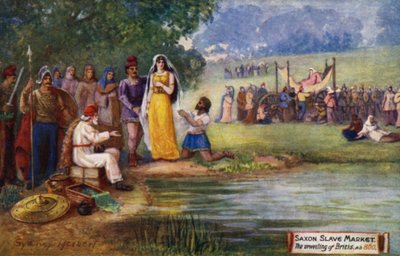 Mercato degli schiavi sassoni, la rivelazione di Britis, 800 d.C. da Sydney Herbert