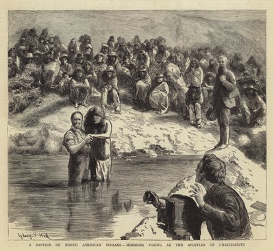 Un Battesimo di Indiani Nordamericani, Mormoni che si spacciano per gli Apostoli del Cristianesimo da Sydney Prior Hall