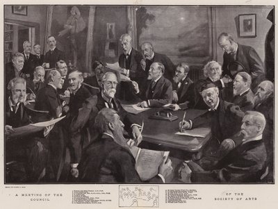 Una riunione del Consiglio della Society of Arts da Sydney Prior Hall