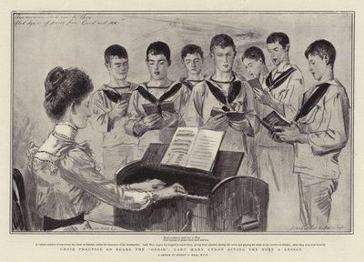 Prova del coro a bordo dell