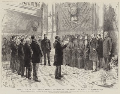 Delega del Consiglio dei Mestieri di Londra al Principe di Galles a Sandringham da Sydney Prior Hall