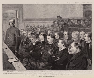 Il dottor Jameson a Bow Street, tutti i gentiluomini presenti, Sir John da Sydney Prior Hall