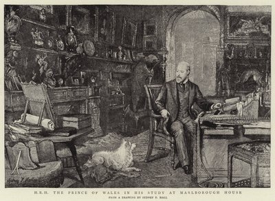 S.A.R. il Principe di Galles nel suo studio a Marlborough House da Sydney Prior Hall