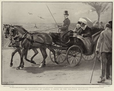 Mr Gladstone a Cannes, una passeggiata sul Boulevard de la Croisette da Sydney Prior Hall