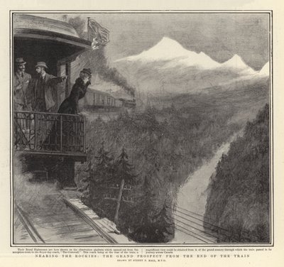 Avvicinandosi alle Montagne Rocciose, il grande panorama dalla fine del treno da Sydney Prior Hall