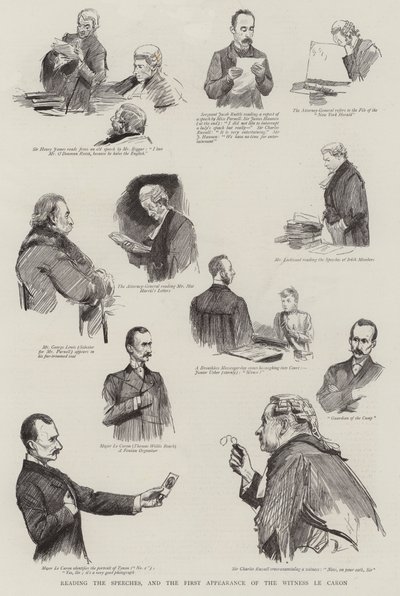 Lettura dei discorsi e la prima apparizione del testimone Le Caron da Sydney Prior Hall