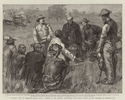 Ritorno con gli inviati di Lo Bengula da una missione ai britannici, propiziando il dottore stregone alla frontiera del Matabeleland da Sydney Prior Hall