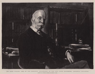 Sir John Furley, uno dei primi organizzatori del Movimento della Croce Rossa, recentemente nominato cavaliere da Sydney Prior Hall