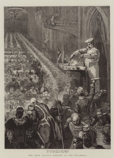 Il banchetto del Lord Mayor alla Guildhall da Sydney Prior Hall