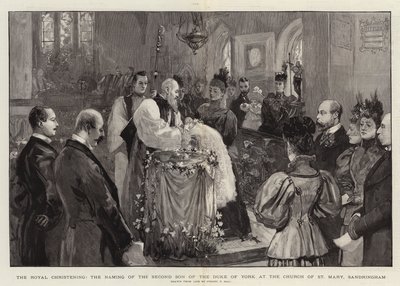 Il Battesimo Reale, la Nominazione del Secondo Figlio del Duca di York alla Chiesa di Santa Maria, Sandringham da Sydney Prior Hall