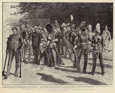 Il tour reale, il duca di Cornovaglia presenta le medaglie di guerra a Sydney da Sydney Prior Hall