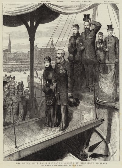 La visita reale in Irlanda, lo sbarco nel porto di Kingstown da Sydney Prior Hall