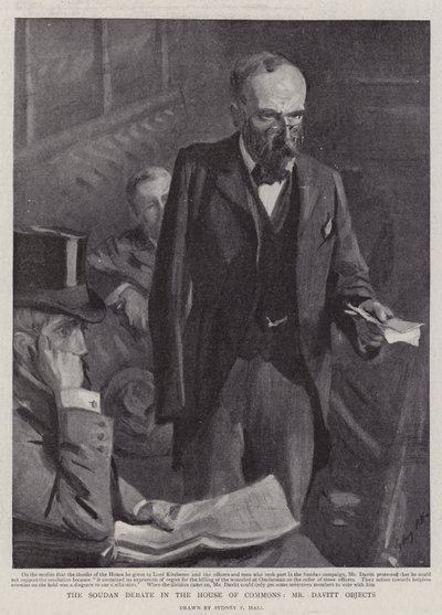 Il dibattito sul Sudan alla Camera dei Comuni, obiezioni di Mr Davitt da Sydney Prior Hall