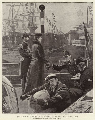 Il tour del Duca e della Duchessa di Cornovaglia e York da Sydney Prior Hall