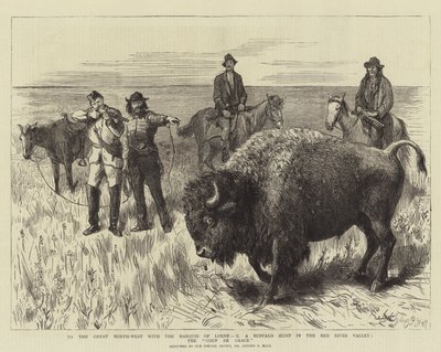 Verso il Grande Nord-Ovest con il Marchese di Lorne, X, una Caccia al Bisonte nella Valle del Fiume Rosso, il Colpo di Grazia da Sydney Prior Hall