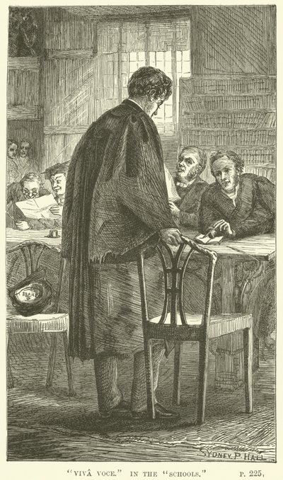 Illustrazione per Tom Brown a Oxford di Thomas Hughes da Sydney Prior after Hall