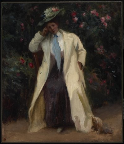Signora con un cane da Sydney Strickland Tully