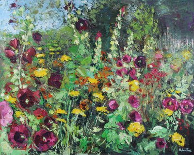 Giardino di agrifoglio, 2021 (olio su tela) da Sylvia Paul