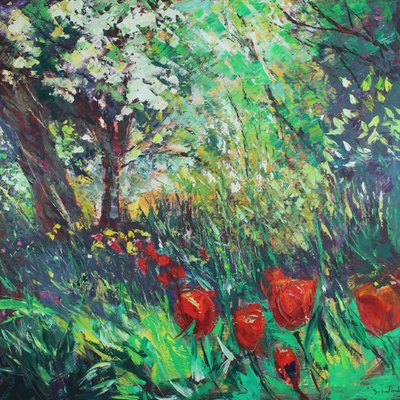 Tulipani e bosco da Sylvia Paul