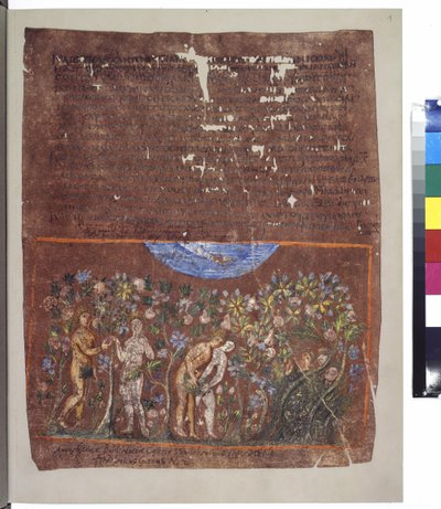 Pagina intera: testo e miniatura: La caduta dell