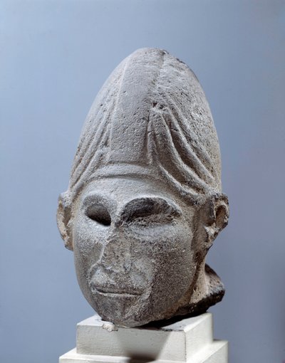 Antichità orientale: testa di dio siriano. Circa 2500 a.C. da Djabboul, Siria. Parigi, Museo del Louvre da Syrian Syrian