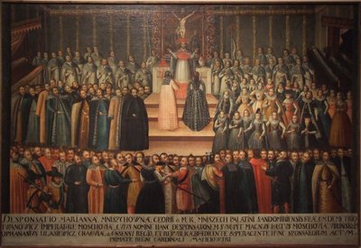 Il fidanzamento in absentia di Marina Mniszech e Falso Demetrio a Cracovia il 12 novembre 1605 da Szymon Boguszowicz