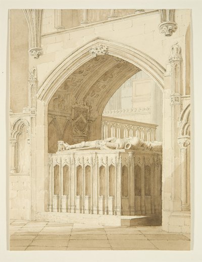 Tomba di Robert Fitzharding, morto nel 1170, nella Cattedrale di Bristol da T.H. Clarke