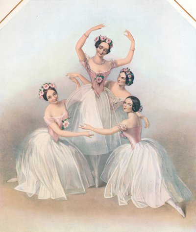 Il celebre Pas De Quatre: composto da Jules Perrot, c1850 da TH Maguire