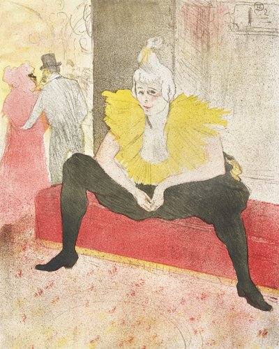 La clownessa seduta (signorina Cha U Kao) (1896) da TOULOUSE LAUTREC