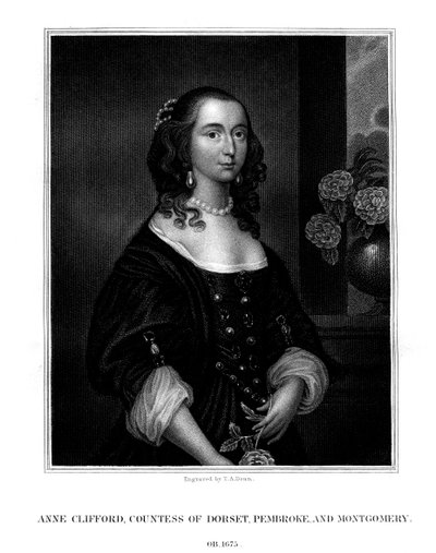 Lady Anne Clifford, Contessa di Dorset, Pembroke e Montgomery, 1825 da T. A. Dean