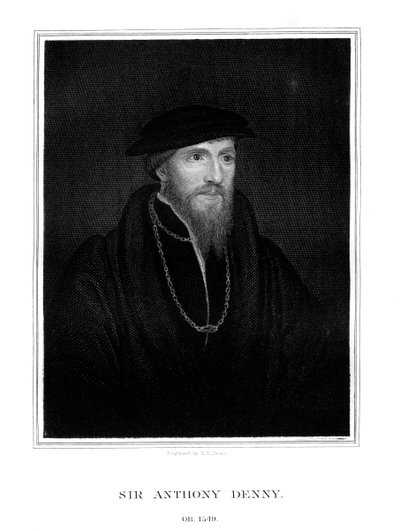 Sir Anthony Denny, cortigiano di Enrico VIII, 1827 da T. A. Dean