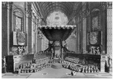 Canonizzazione dei santi nella chiesa di San Pietro, Roma da T. Brown