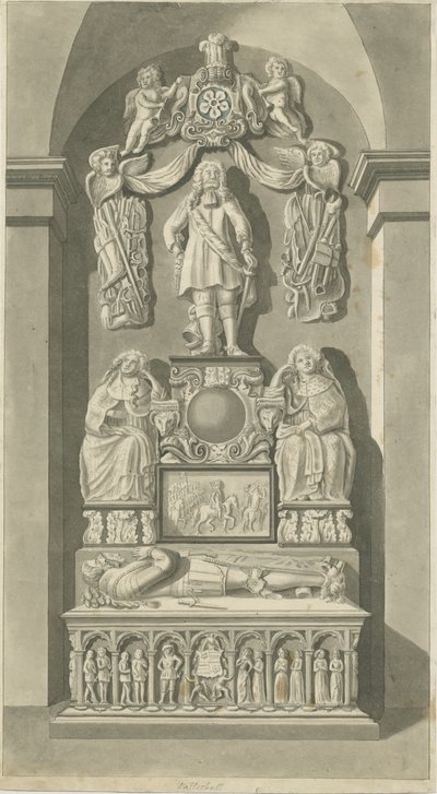 Interno della Chiesa di Patshull - Tombe di Astley da T Carter