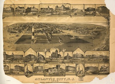 Atlantic City, N.J. 1880. LOC 75694710 da T. J. Shepherd Landis