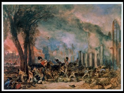Carica delle 3rd Dragoon Guards in Queen Square, Bristol, lunedì 31 ottobre 1831 da T. L. and Muller William J. Rowbotham