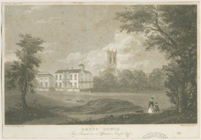Shelton - Grove House: incisione, nd [c 1843] da T Taylor