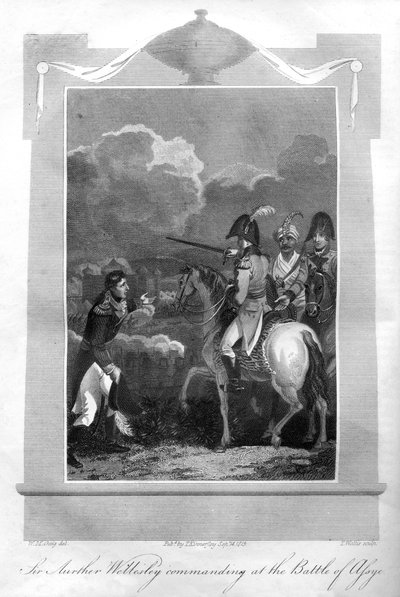 Il Duca di Wellington al comando nella battaglia di Assaye da T. Wallis