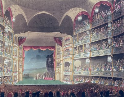 Interno del Teatro Drury Lane da T. and Pugin A.C. Rowlandson
