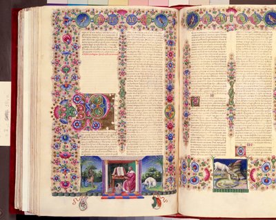 Epistola di San Paolo ai Romani, illustrazione doppia pagina da 