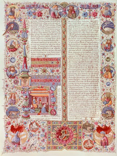 Pagina illuminata di Taddeo Crivelli dalla Bibbia di Borso d